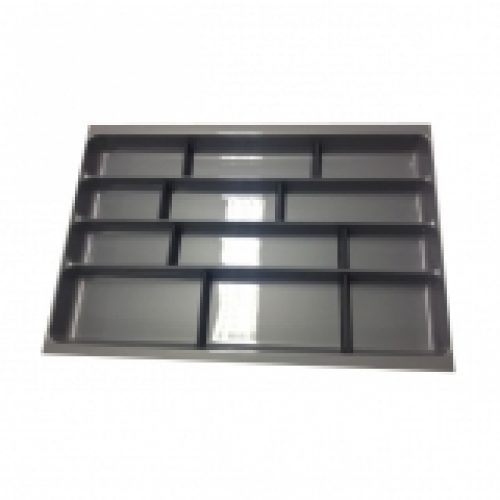 Range Couverts Tiroir L80 Cm Anthracite Avec Separateurs Modulable Sokleo