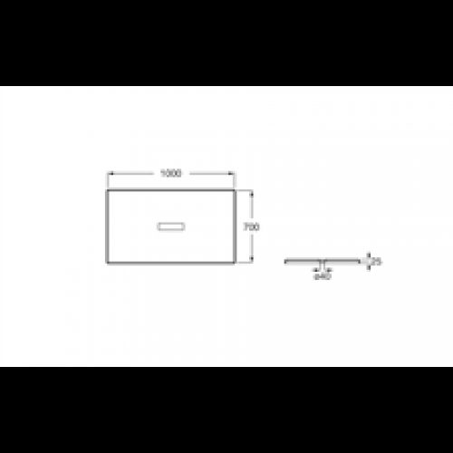 Receveur de douche 100 cm Helios Roca