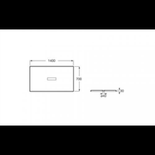 Receveur de douche 140 cm Helios Roca