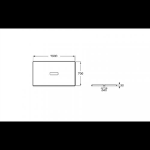 Receveur de douche 160cm Helios Roca