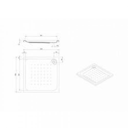 Receveur de douche carré encastré 100x100cm…