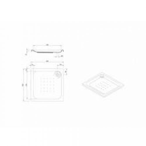 Receveur de douche carré encastré 80x80cm…