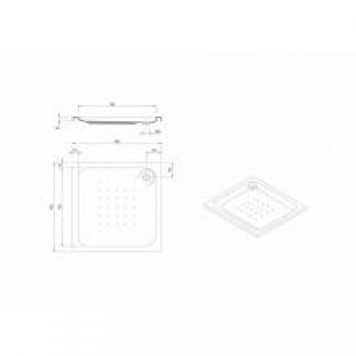 Receveur de douche carré encastré 90x90cm…