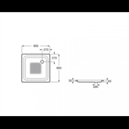 Receveur de douche d&rsquo;angle 100×100 cm Blues XL…