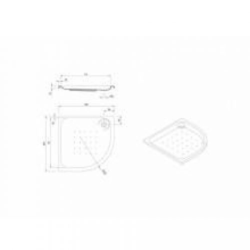 Receveur de douche d’angle encastré 80x80cm…