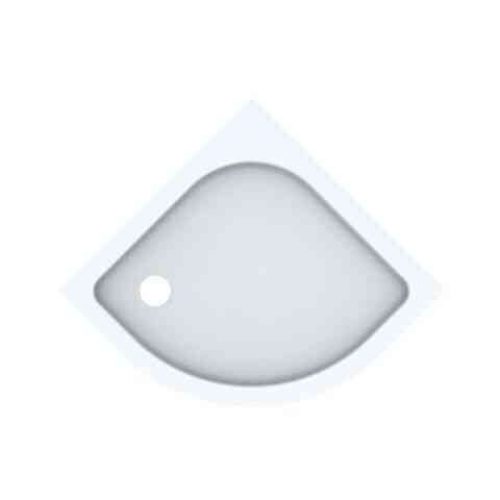 Receveur de Douche d’Angle Geberit Renova Trou de vidage Blanc Brillant