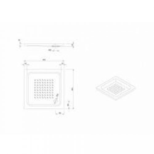 Receveur de douche encastré carré 80 x 80 cm…