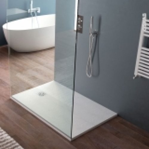 Receveur De Douche Extra Plat Bali Resine Rectangulaire 120X80 Cm Blanc