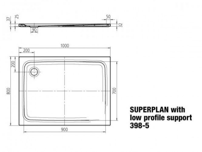 Receveur de Douche Kaldewei Superplan Rectangulaire Mod.398-5 447247930