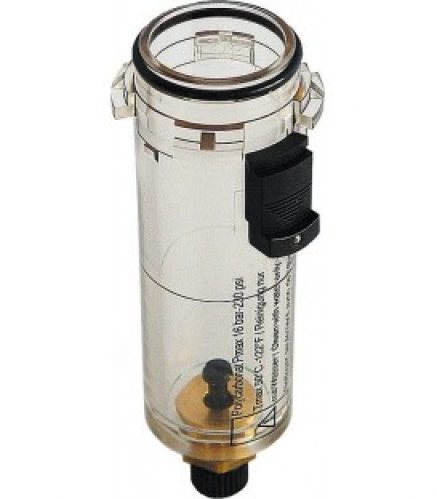 Reservoir plastique avec decharge pour filtre avec 1/4&Prime; / 3/8&Prime;