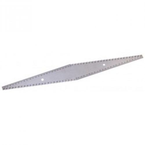 Règle de toupilleur – aluminium 2 faces – longueur 250 mm