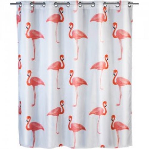 Rideau de douche anti-moisissure – Flamands roses – 180 x 200 cm