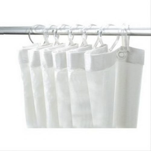 Rideau de douche avec mousquetons plastique – haut. 200cm L=120cm