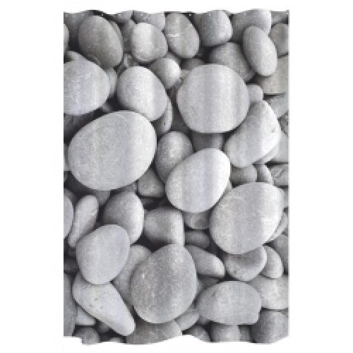 Rideau de douche galets gris