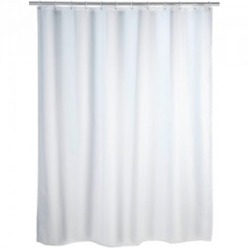 Rideau de douche uni – Blanc – 180 x 200 cm