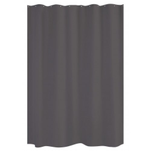 Rideau de douche uni coloris carbone