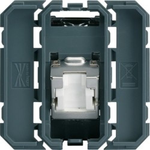 RJ45 cat.6 STP 2M incline 45° – APPAREILLAGE MURAL GALLERY HAGER WXF232