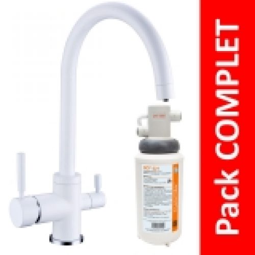 Robinet 3 voies Biscayne Blanc + Kit…