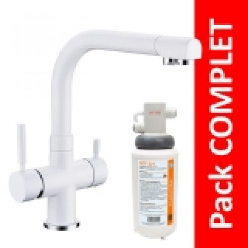 Robinet 3 voies Denali Blanc + Kit de…