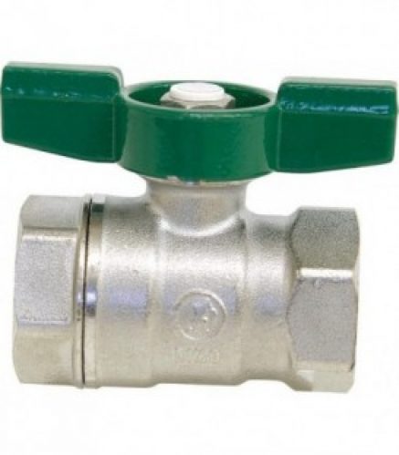 Robinet a bille d eau potable R 251D filet fem/filet fem 1/2&Prime; PN16 Laiton chrome / poignee papillon