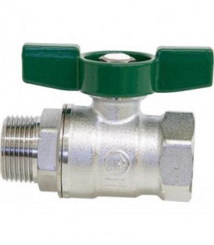 Robinet a bille d eau potable R 254D filet fem/filet mâle 3/4&Prime; PN16 Laiton chrome / poignee papillon