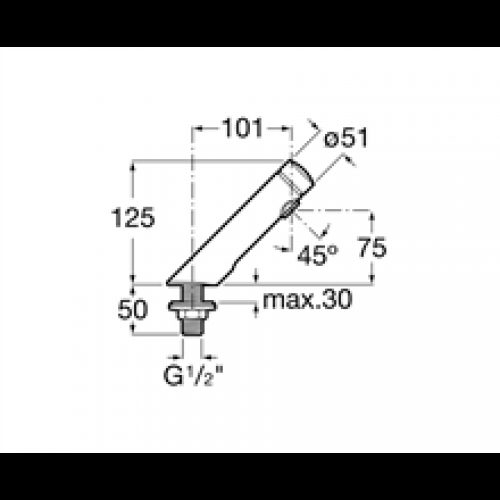 Robinet anti-vandalisme de lavabo Avant Roca
