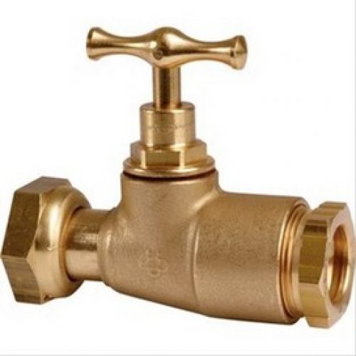 Robinet après compteur avec tête potence pour PE Ø25 F3/4