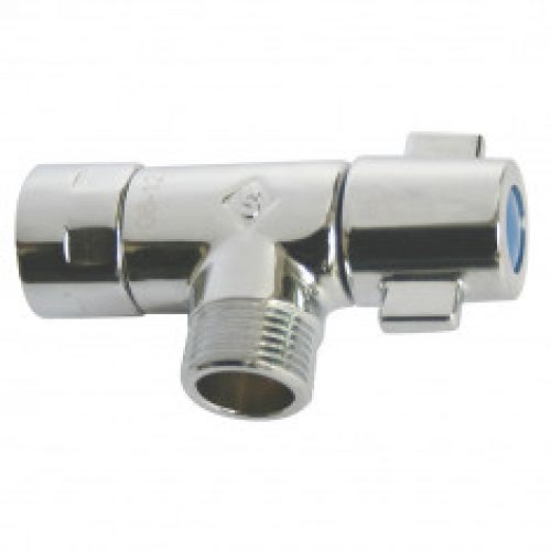 Robinet arrêt DESIGN sous-évier/sous-lavabo Nickelé 3/8″ (12/17)