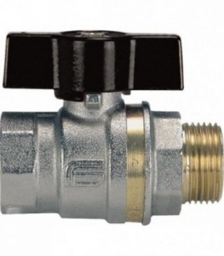 Robinet à bille en laiton male/femelle 1/2&Prime; avec poignée papillon alu