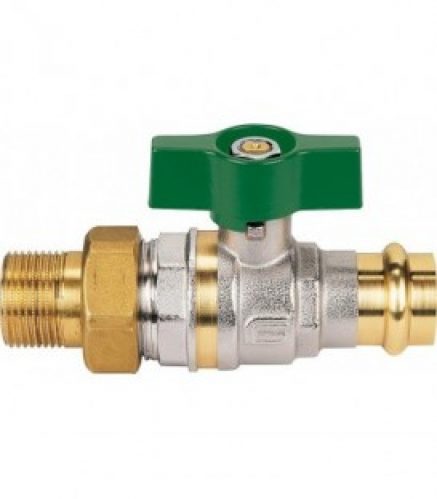 Robinet à bille en laiton à vis à sertir avec poignée papillon 18 x 1/2&Prime;