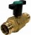 Robinet à bille à sertir DN25 1&Prime; poignée papillon, 28 mm certifié DVGW