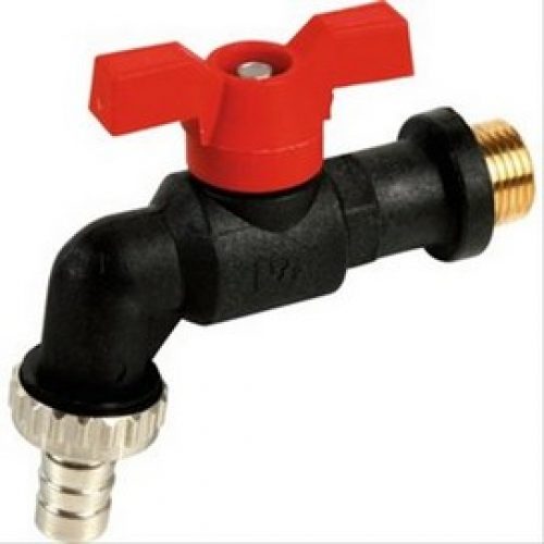 Robinet à boisseau sphérique 1/4 de tour en laiton gaine polypropylène 3/4 » x 3/4