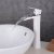 Robinet Cascade surelevé Blanc pour Lavabo Salle de Bains Design Moderne et en Laiton