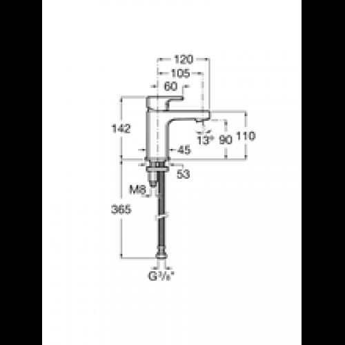 Robinet compact de lavabo avec bonde clic-clac…