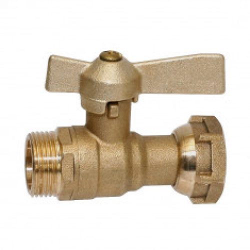 Robinet compteur droit 80mm Mâle 1&Prime; (26/34) – Ecrou prisonnier 1&Prime; (26/34)