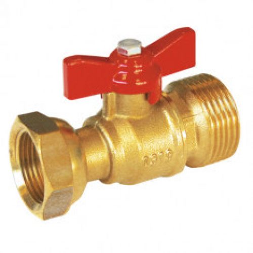 Robinet compteur droit Mâle 1/2&Prime; – Ecrou tournant 3/4&Prime; – Longueur 65mm