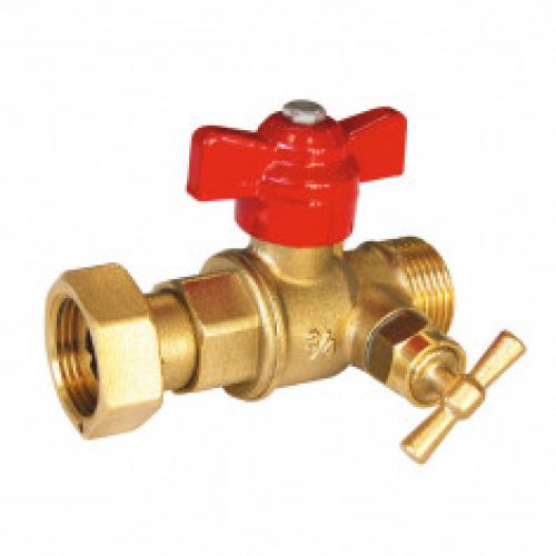 Robinet compteur droit à purge Mâle 3/4&Prime; (20×27) – écrou tournant 3/4&Prime; (20×27)