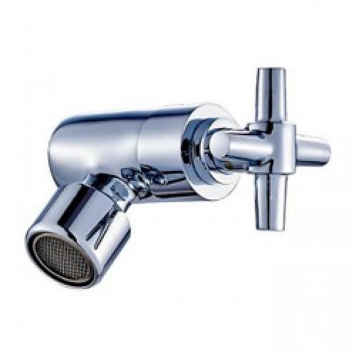 Robinet contemporain en laiton chromé pour machine à laver