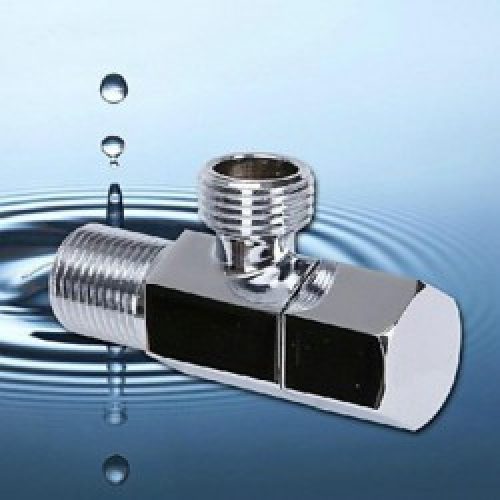 Robinet d&rsquo;angle à poignée hexagonale pour salle de bain en laiton