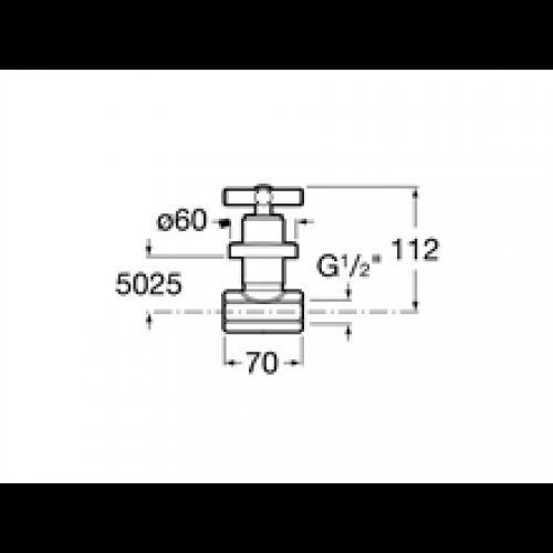 Robinet d’arrêt 1/2″ indice F Loft Roca