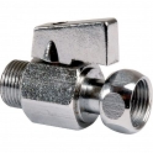 Robinet d&rsquo;arrêt 1/4 de tour droit, chromé – Sféraco