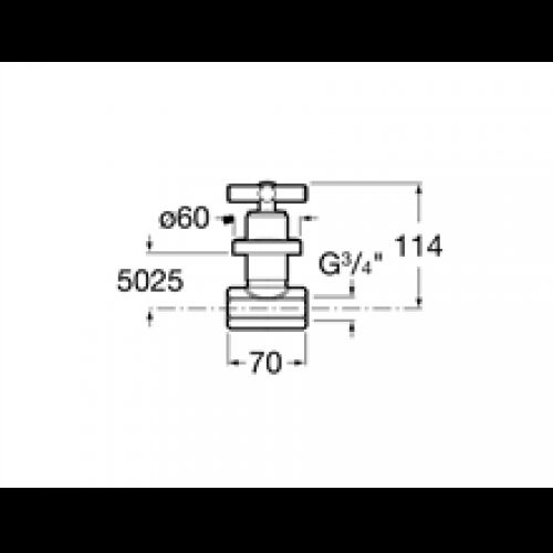 Robinet d’arrêt 3/4″ indice F Loft Roca
