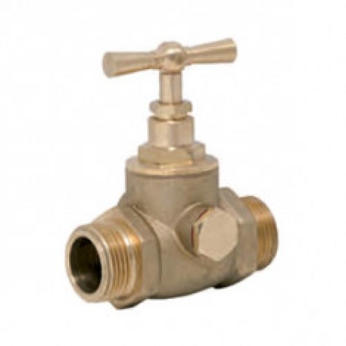 Robinet d’arrêt avec épaulement avec purge – mâle / mâle