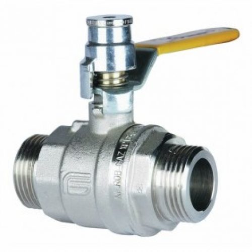 Robinet d&rsquo;arrêt à poignée – circuit gaz naturel – mâle / mâle