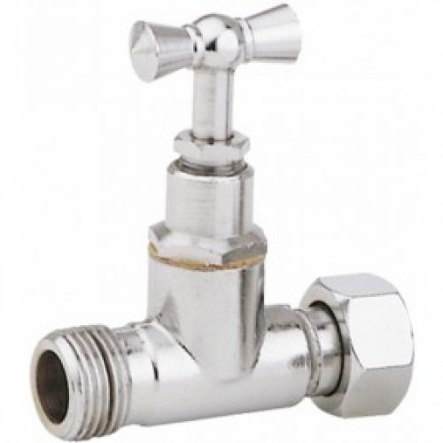 Robinet d’arrêt équerre 12 x 17 mm – Droit & chromé – Wc Luxe