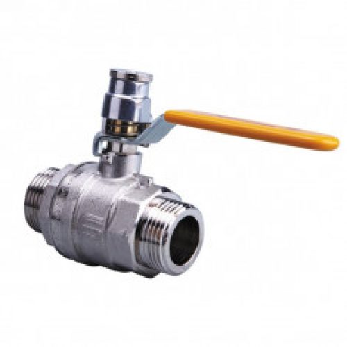 Robinet d’arrêt à vanne gaz naturel – JPG Mâle/Mâle – cadenassable