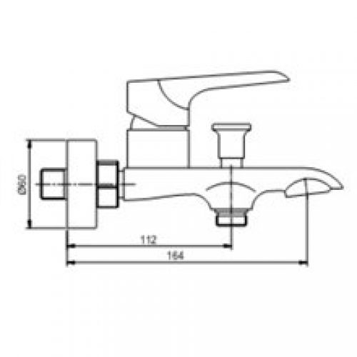 Robinet de baignoire blanc Dann de Kassandra