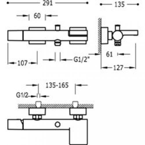 Robinet de baignoire-douche acier bec cascade…