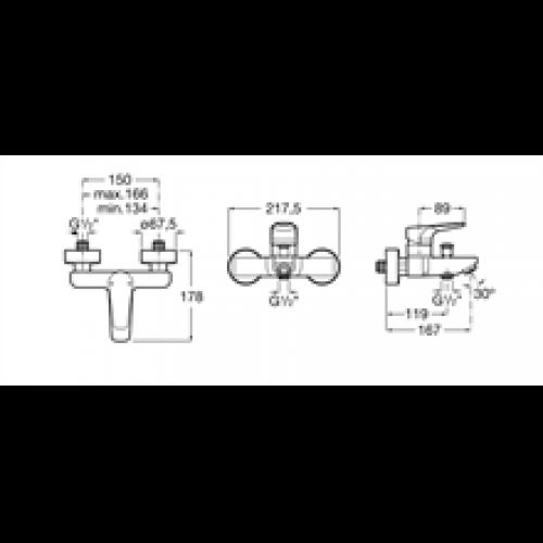 Robinet de baignoire-douche extérieur Atlas Roca