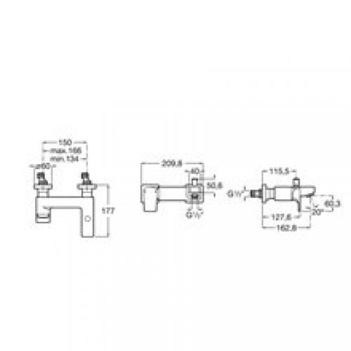 Robinet de baignoire-douche extérieur L90 Roca